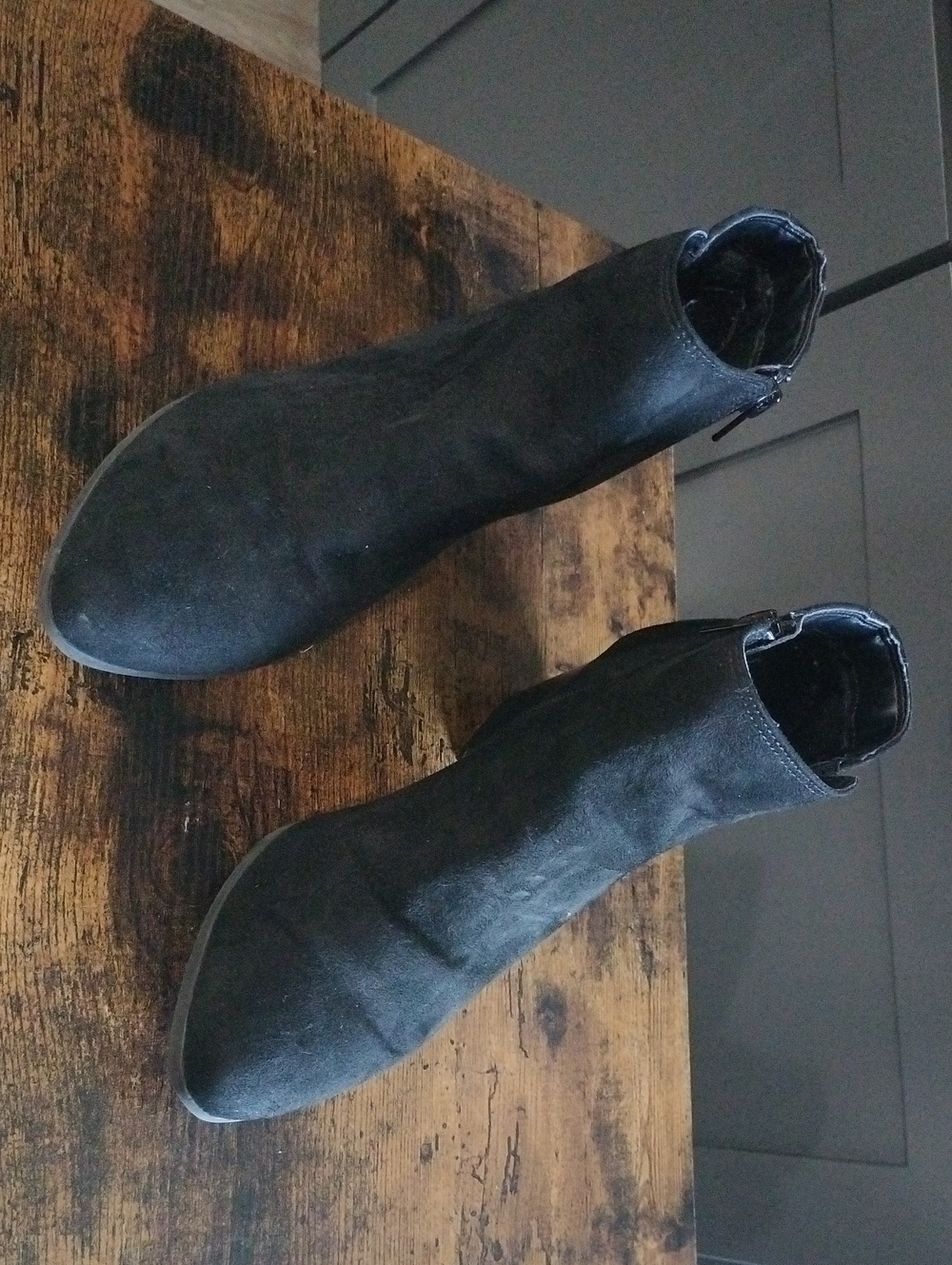 Dexflex Comfort Black Suede Ankle Boots
